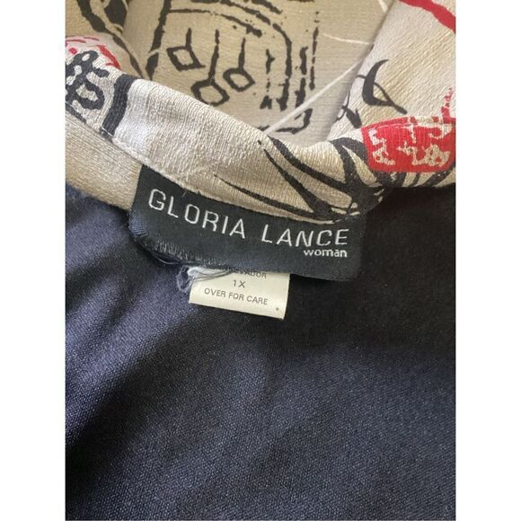 VTG Gloria Lance Woman Asian Print Top Size: 1X - Picture 6 of 7